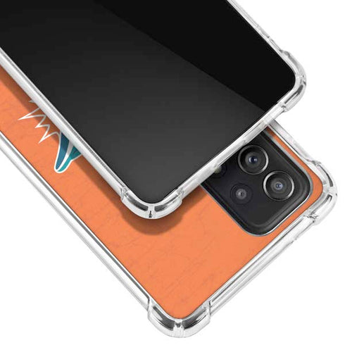 NFL Miami Dolphins Distressed- Orange Galaxy A52 5G Clear Case